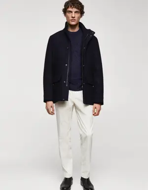 Mango Short wool coat with pockets