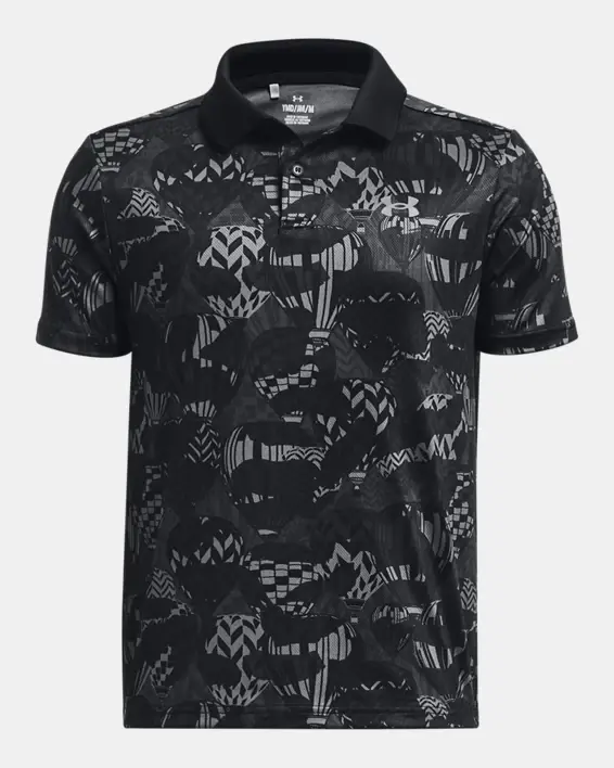 Under Armour Boys' UA Performance Printed Polo. 1