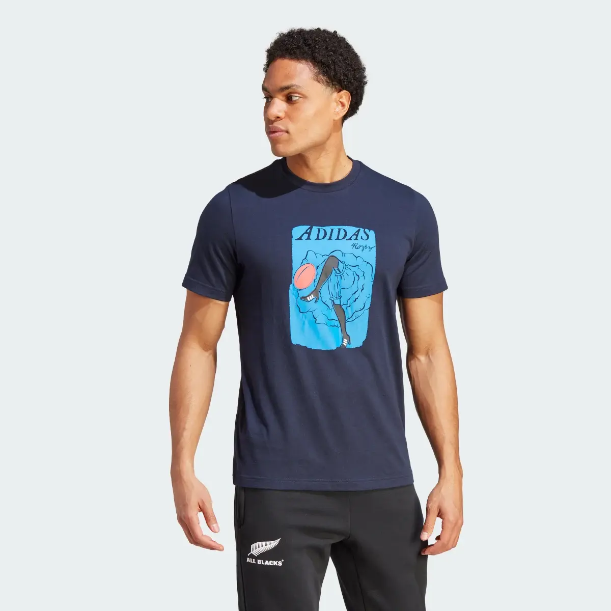 Adidas Rugby Cancan Graphic T-Shirt. 2