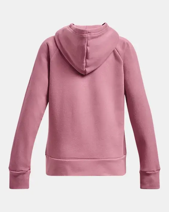 Under Armour Girls' UA Rival Fleece Big Logo Hoodie. 2