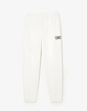 Lacoste Pantaloni della tuta in cotone con stampa ispirata al tennis Jogger