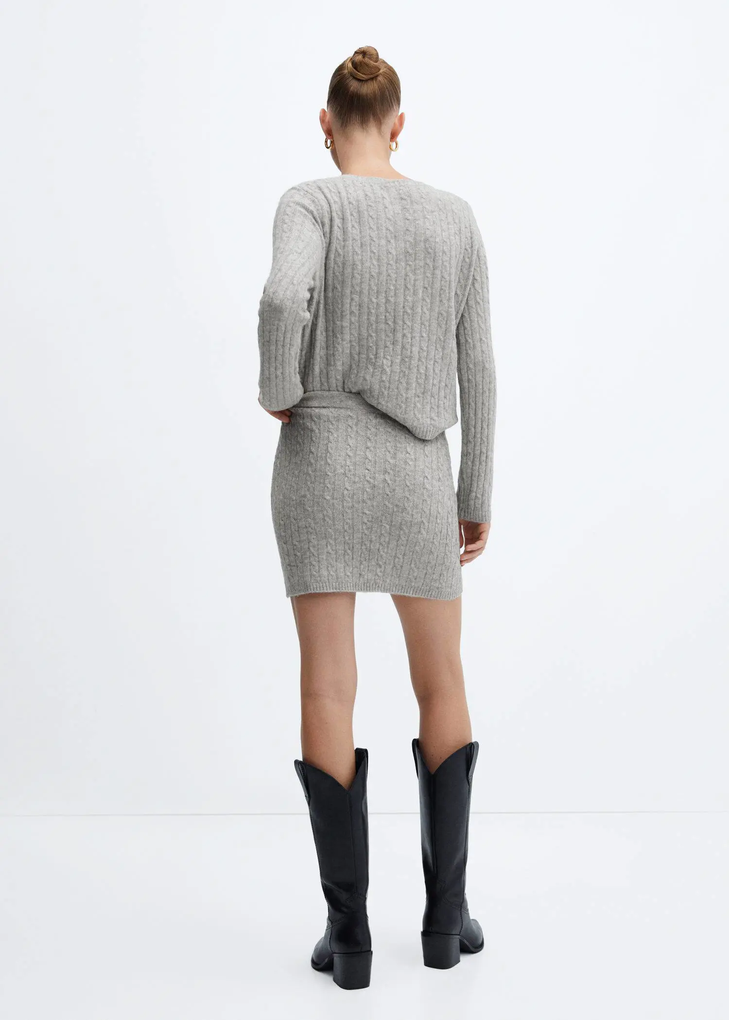 Mango Cable-knit miniskirt. 3