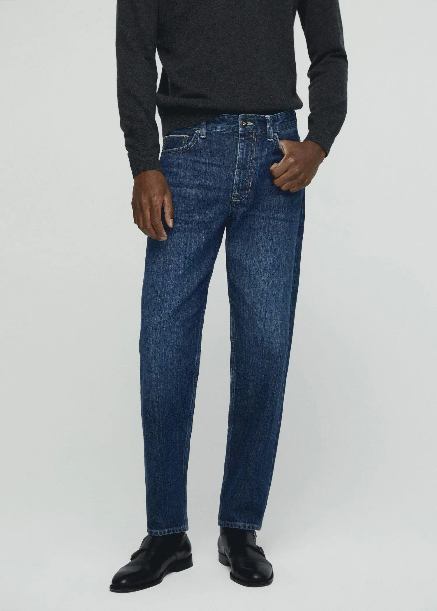 Mango Loose-fit selvedge jeans . 2