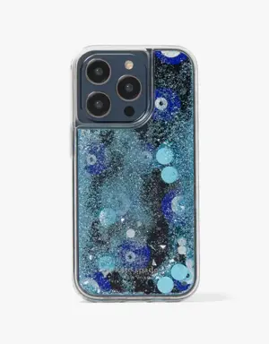 Evil Eye Liquid Glitter iPhone 14 Pro Case