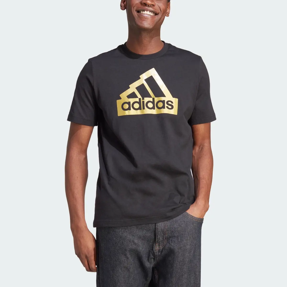 Adidas Sportswear Future Icons Metallic Tee. 1