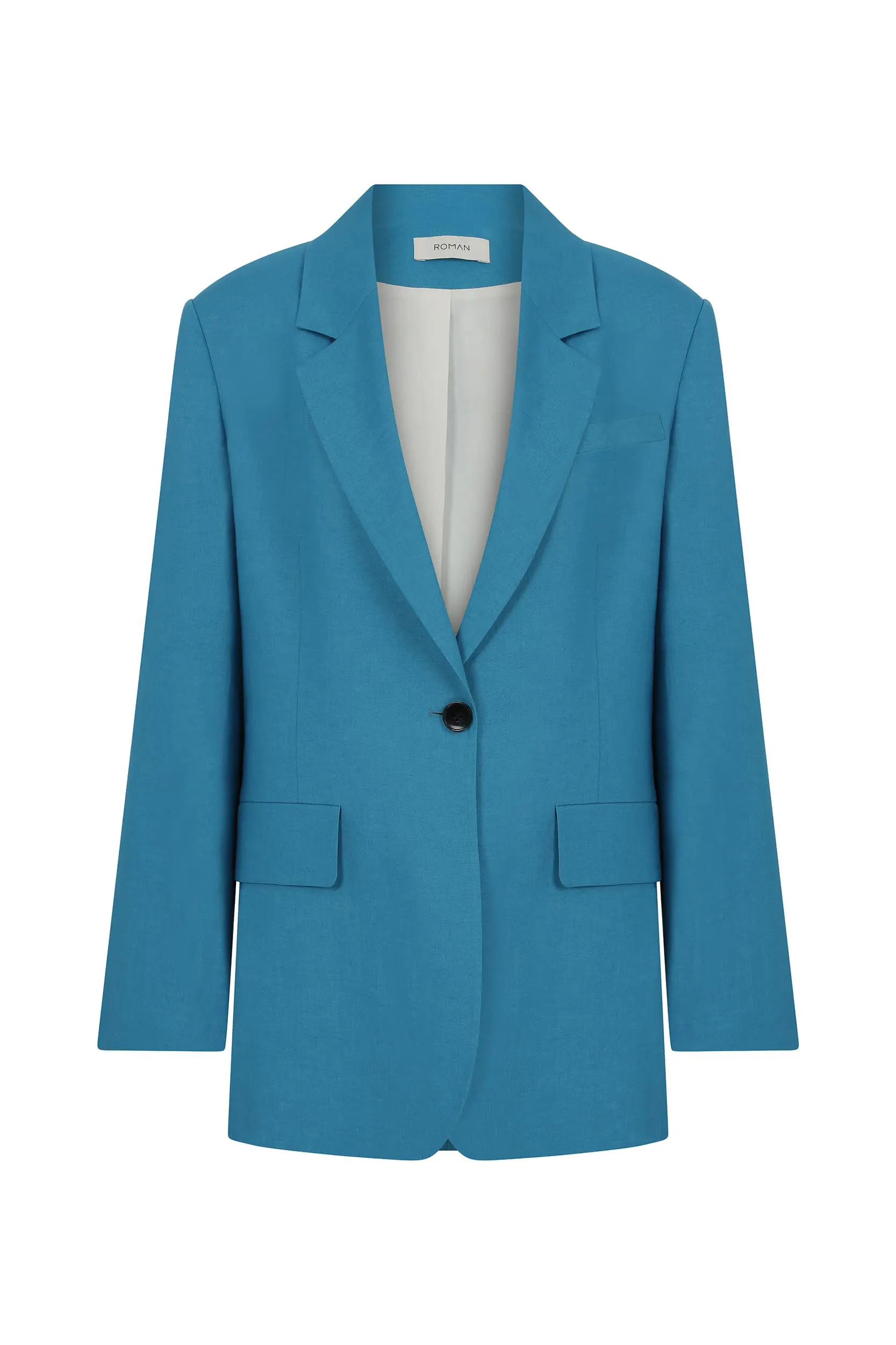 Roman Pocket Turquoise Jacket - 4 / Turquoise. 1