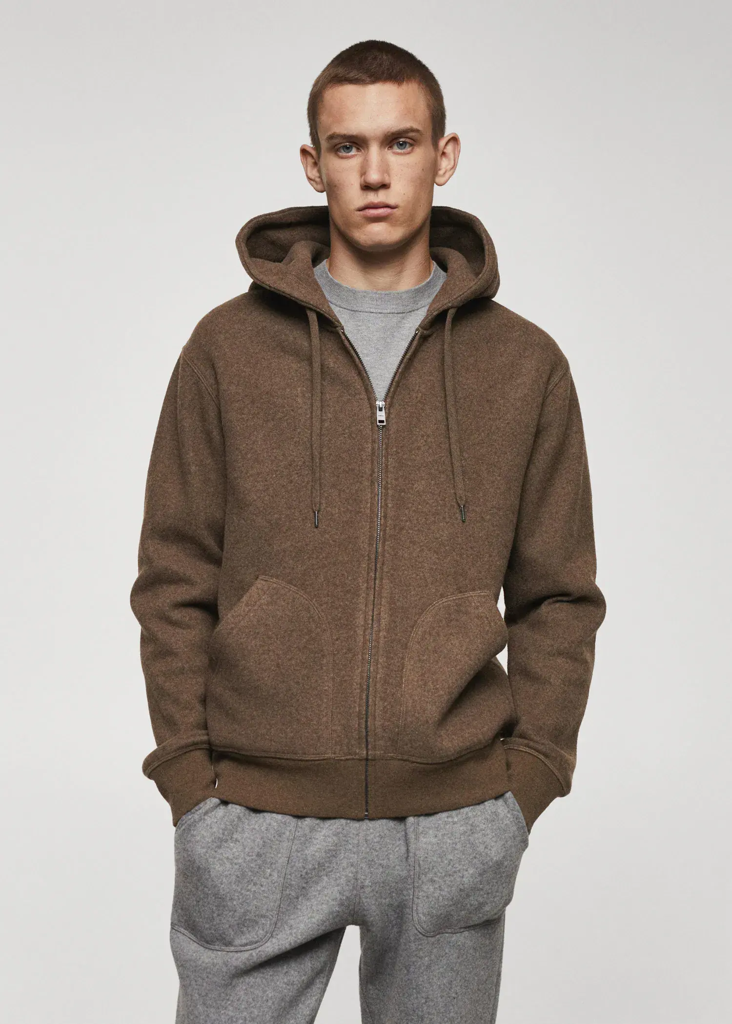Mango Wool-blend hooded sweatshirt. 2