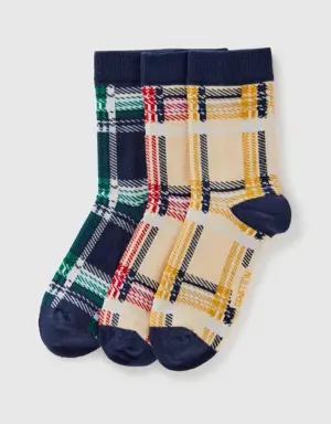 long tartan socks