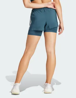 Pacer 3-Stripes Woven Two-in-One Shorts