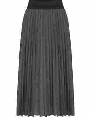 Shimmer Pleated Midi Skirt