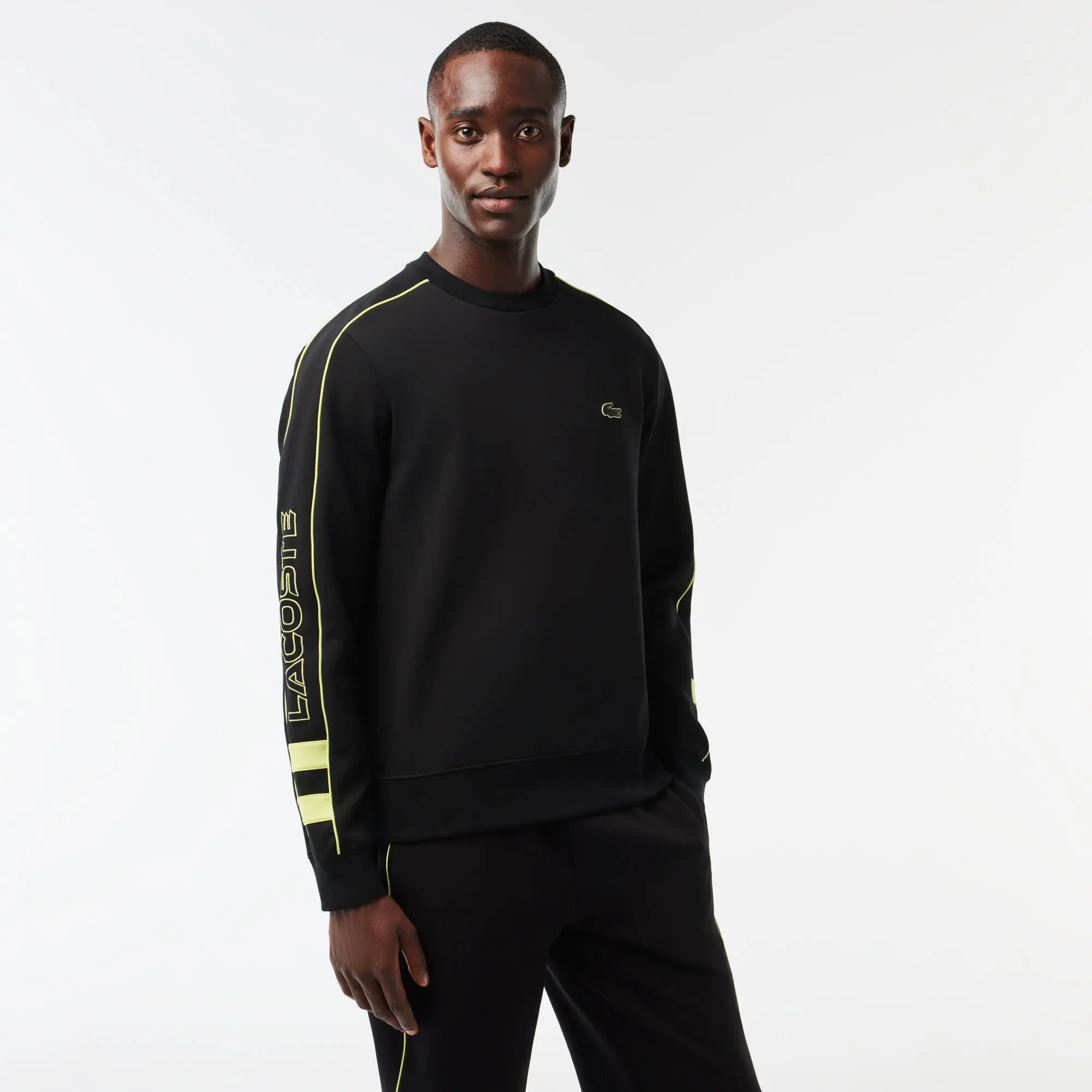 Lacoste Embroidered Double Sided Cotton Jogger Sweatshirt. 1