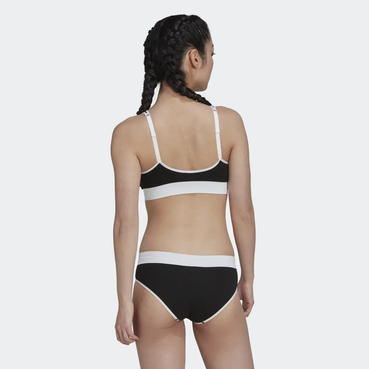 Adidas Modern Flex Cotton Scoop Low Back Bralet. 3