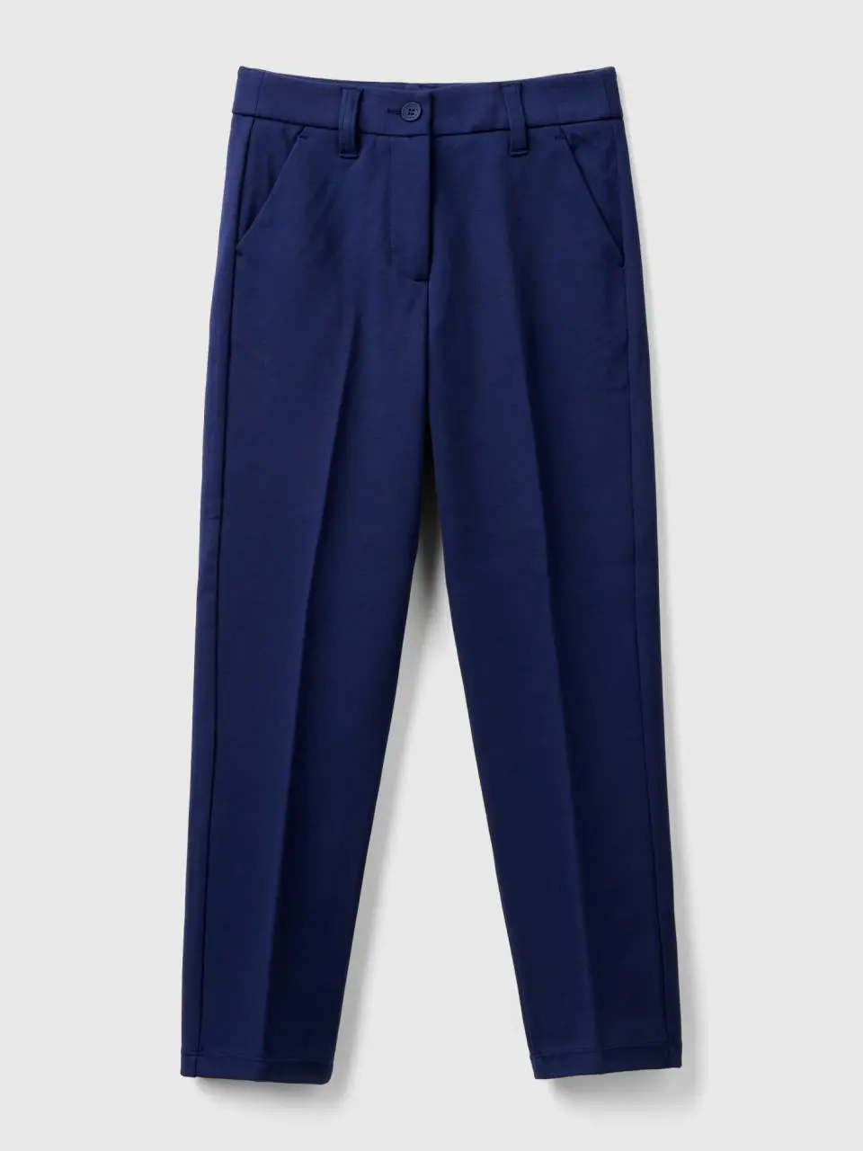 Benetton slim fit trousers in viscose blend. 1