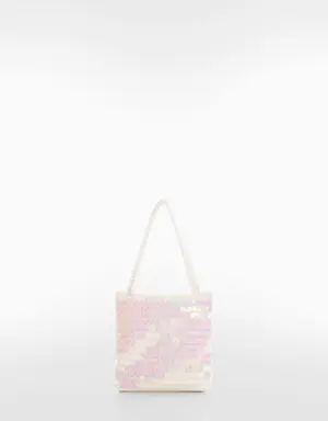Short-handle sequined bag