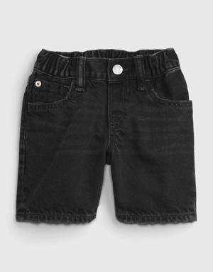 Toddler '90s Loose Denim Shorts with Washwell black