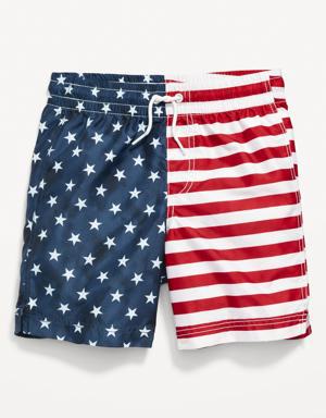 Old Navy Printed Swim Trunks for Boys red
