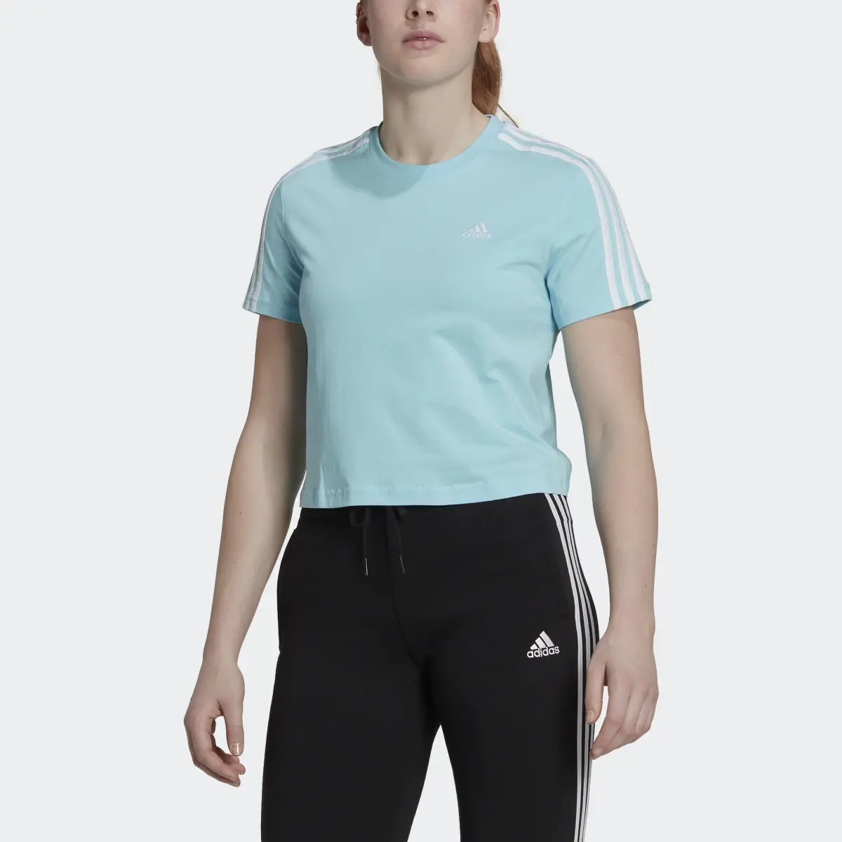 Adidas Essentials Loose 3-Stripes Kısa Üst. 1