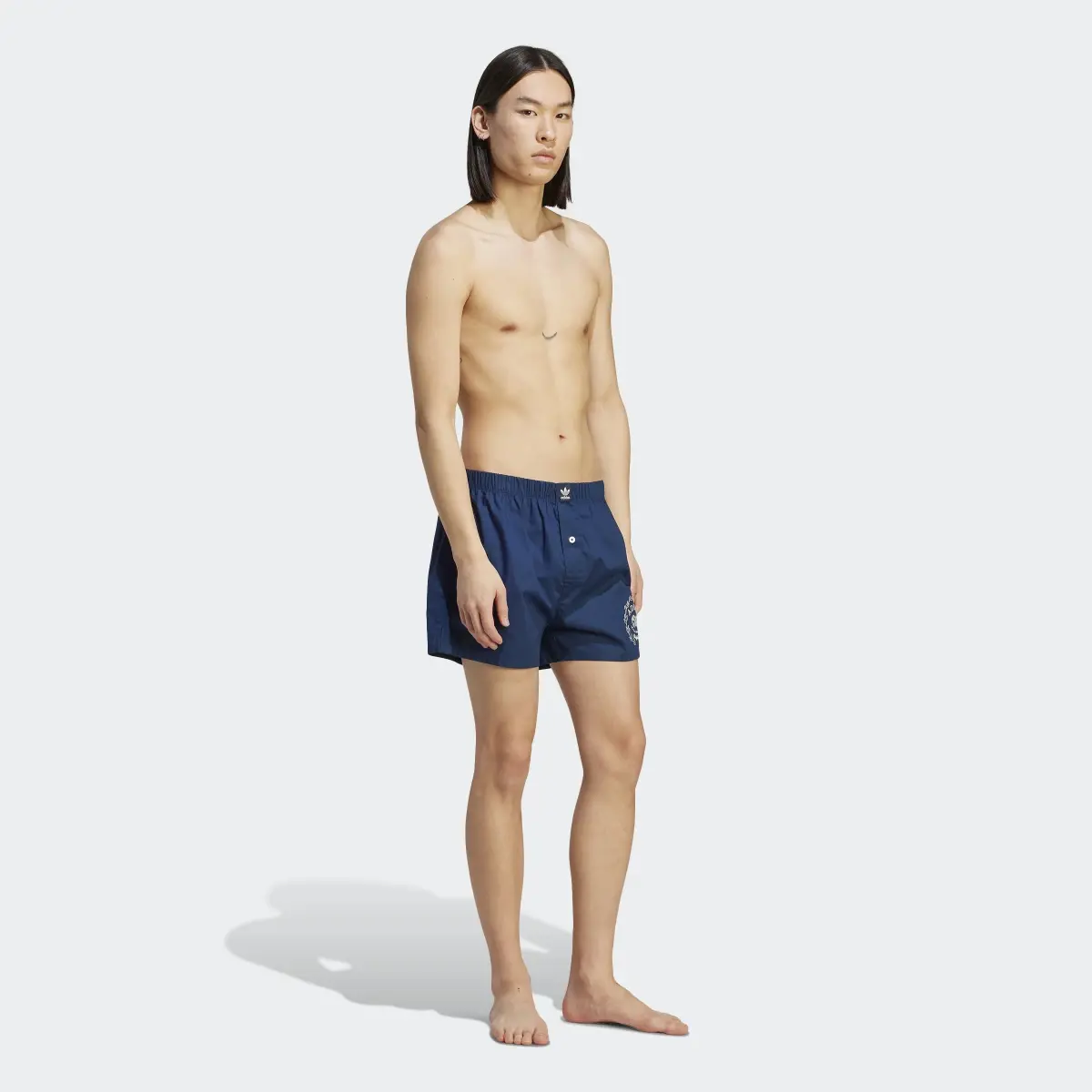 Adidas Comfort Core Cotton Icon Woven Boxer Underwear 2 Pack. 3