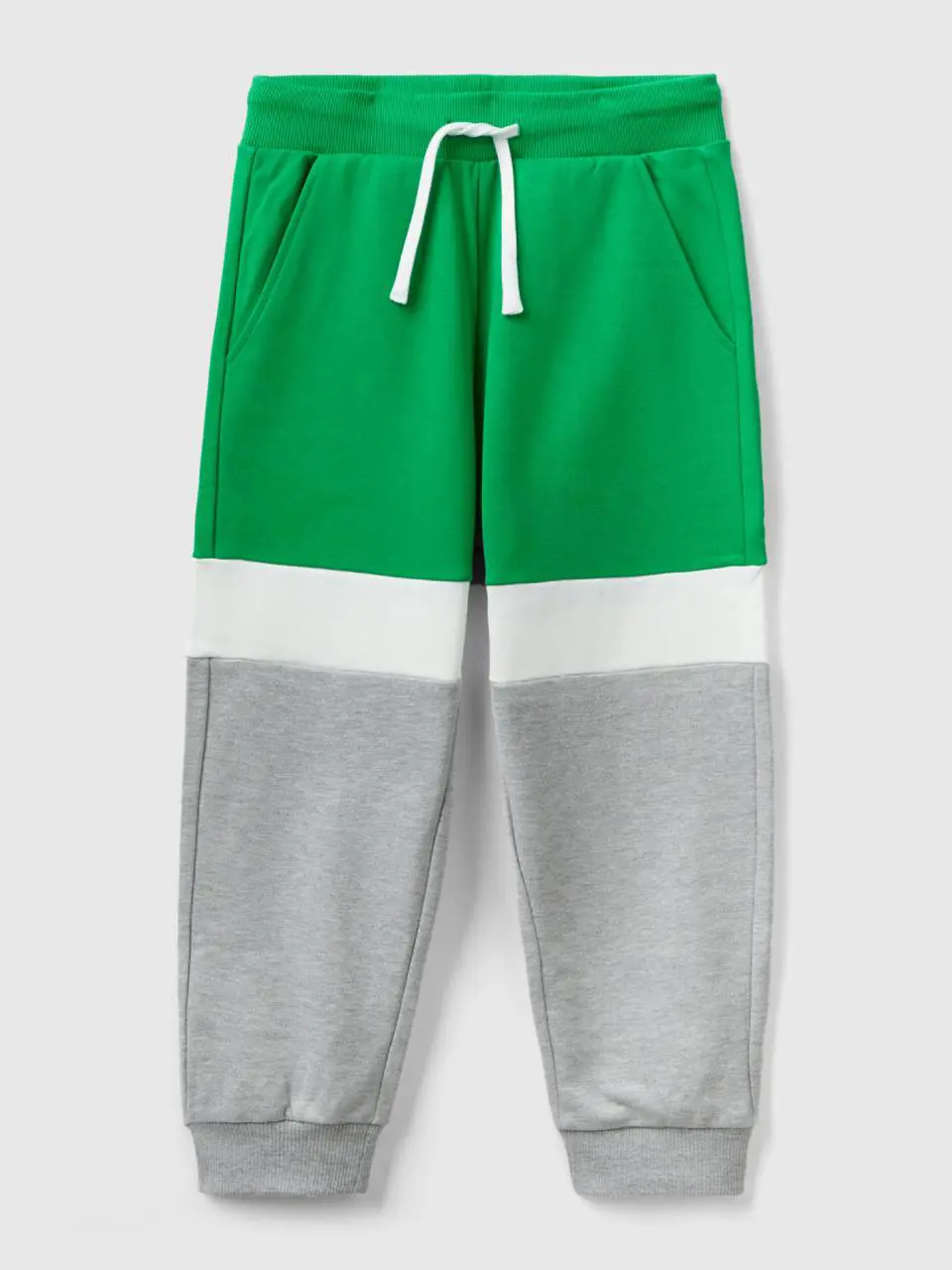 Benetton green and light gray joggers. 1