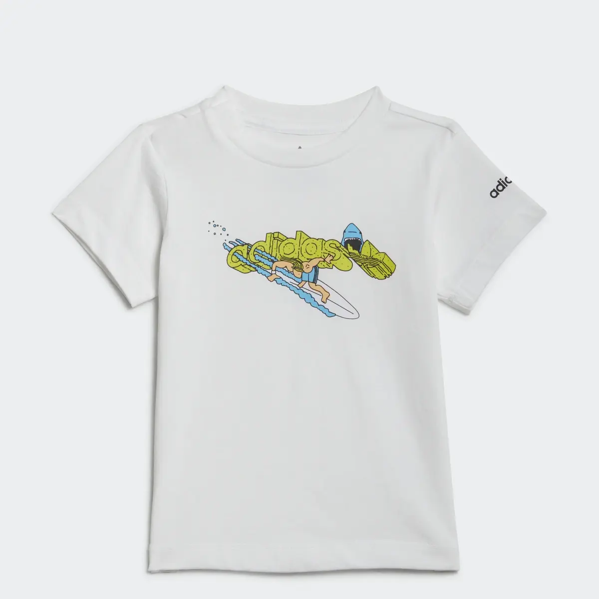 Adidas Graphic Stoked Beach T-Shirt. 1