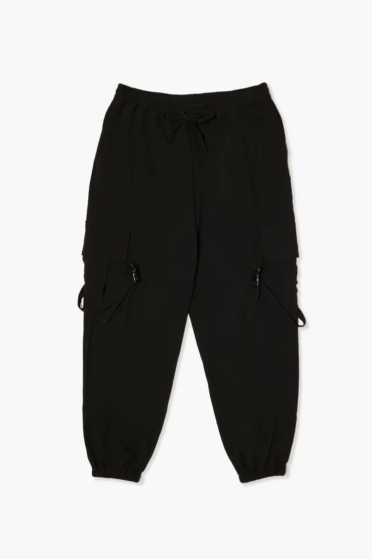 Forever 21 Forever 21 Drawstring Utility Joggers Black. 1