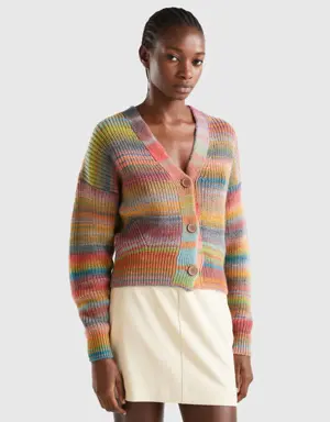 multicolor striped cardigan