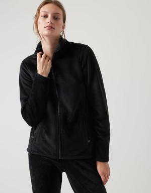 Athleta Double Cozy Karma Recover Full Zip black