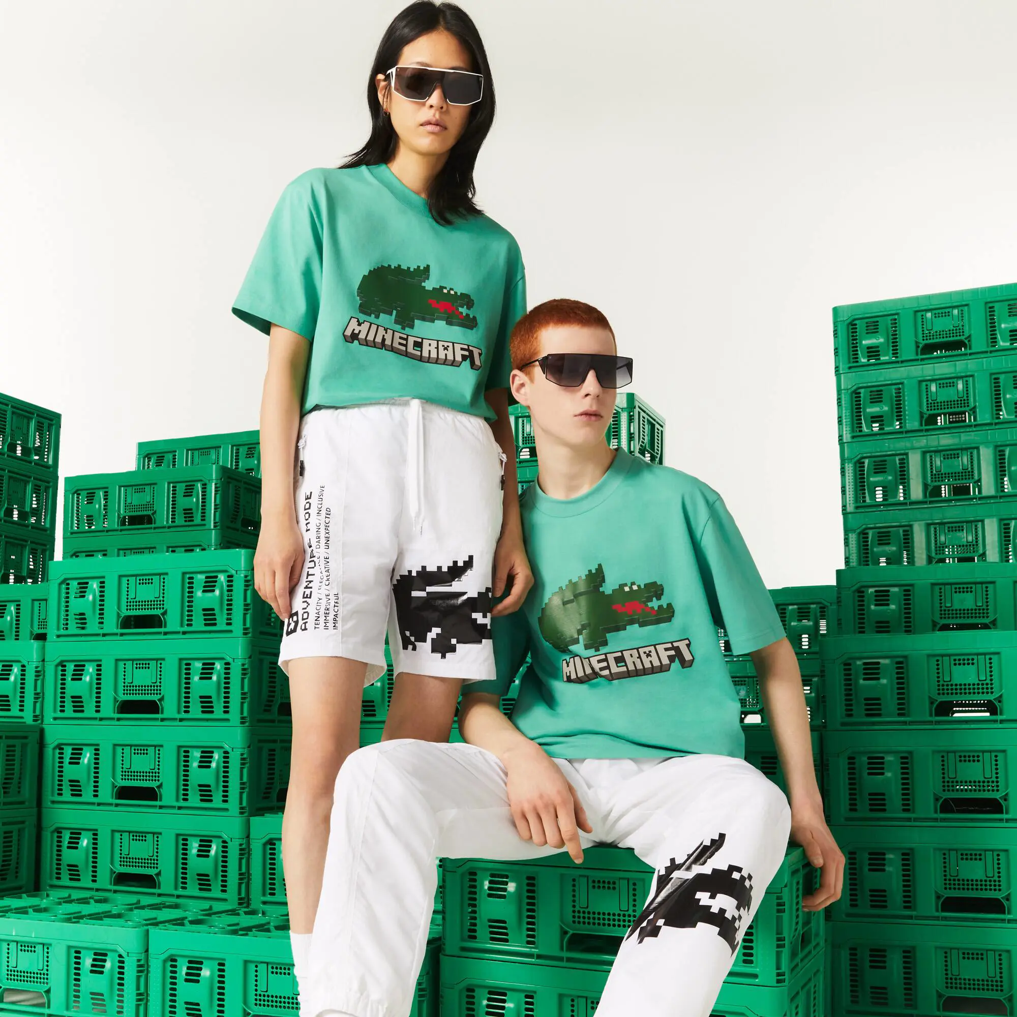 Lacoste Playera unisex Lacoste x Minecraft en algodón orgánico estampado. 1