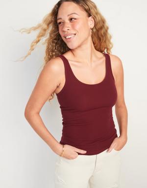 Old Navy Scoop-Neck Rib-Knit First Layer Tank Top for Women red