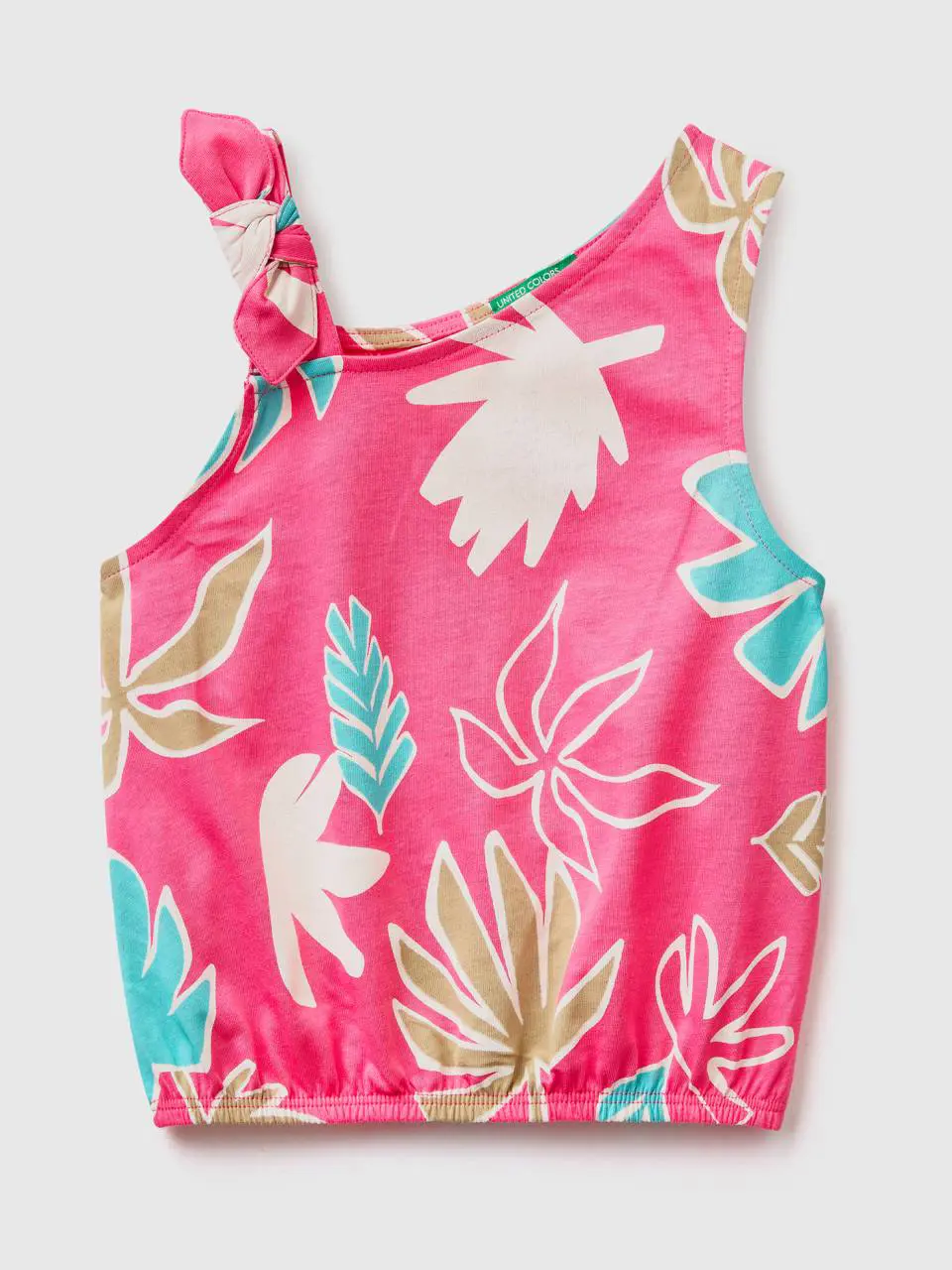 Benetton top with tropical print. 1