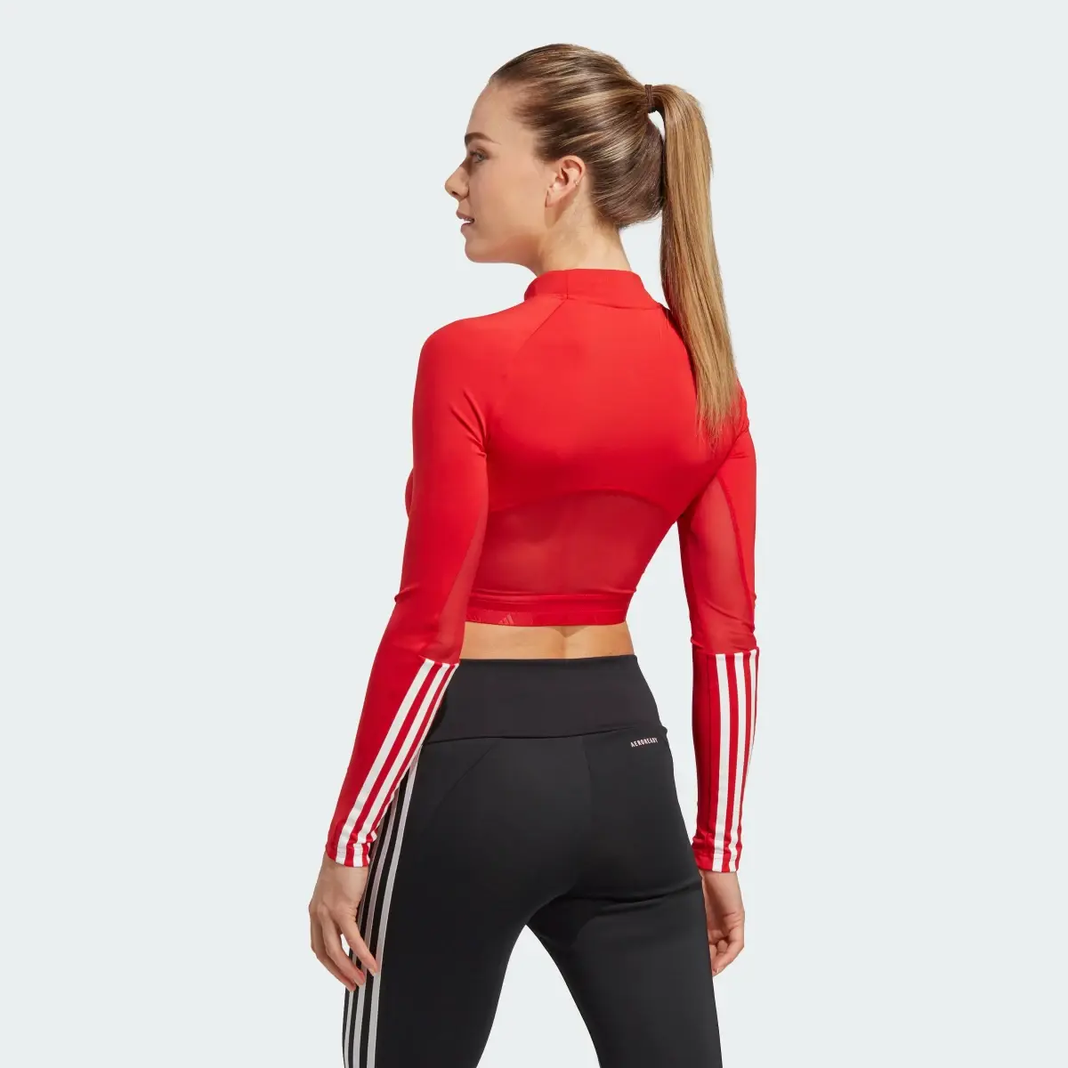 Adidas AEROREADY Hyperglam Crop Long-Sleeve Top. 3