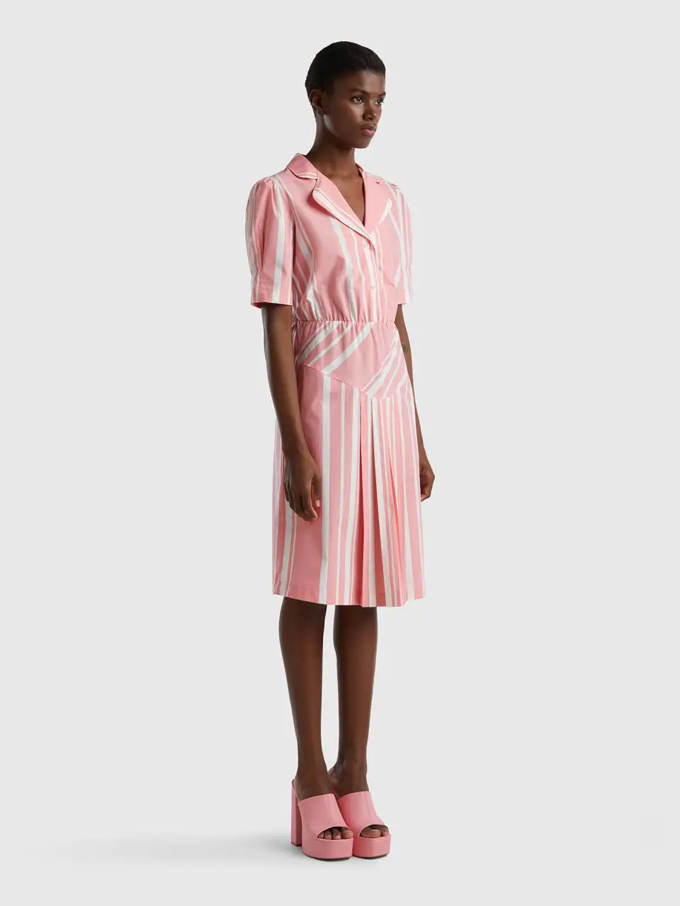 Benetton striped midi dress. 1