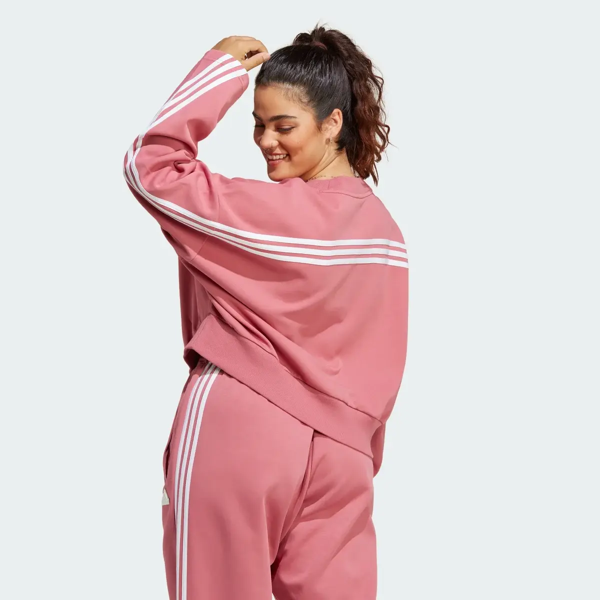 Adidas Future Icons 3-Stripes Sweatshirt (Plus Size). 3