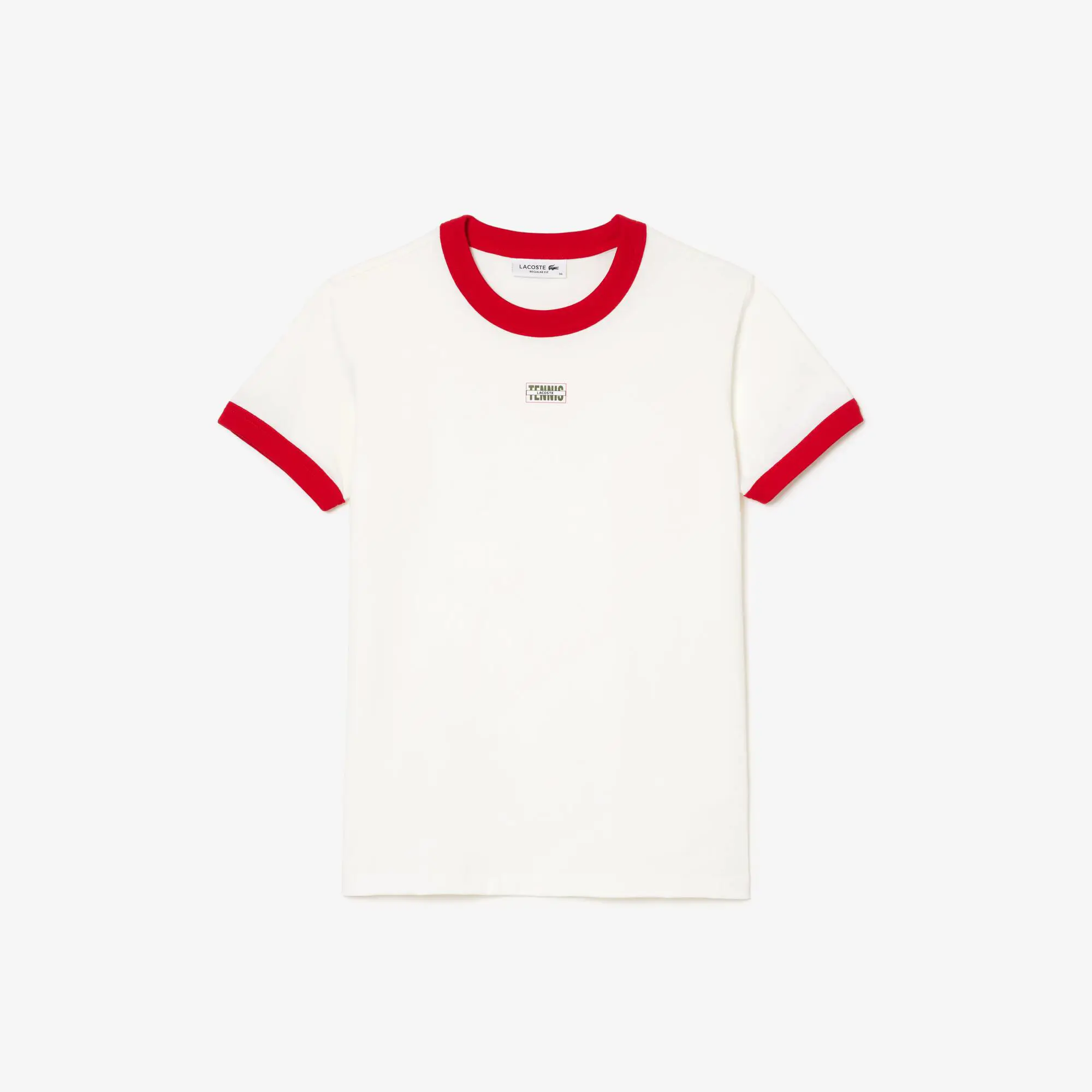 Lacoste T-Shirt aus Baumwolle mit Tennis-Aufnäher. 1