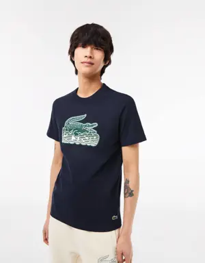 Lacoste Camiseta de hombre Lacoste en punto de algodón con estampado