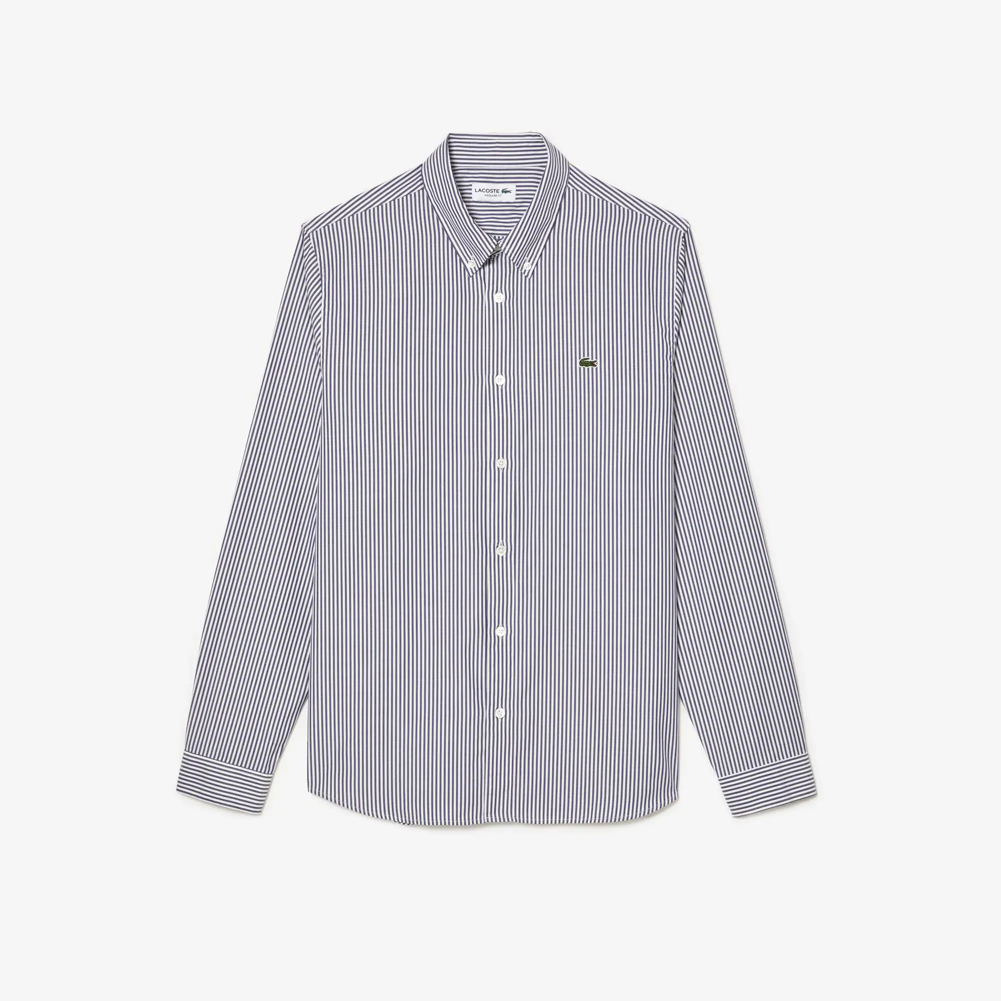 Lacoste Men's Regular Fit Striped Cotton Shirt. 2 Lacoste Men's Regular Fit Striped Cotton Shirt. 2