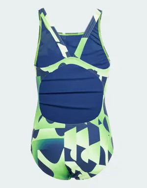 Performance 3-Stripes Graphic Swimsuit Kids