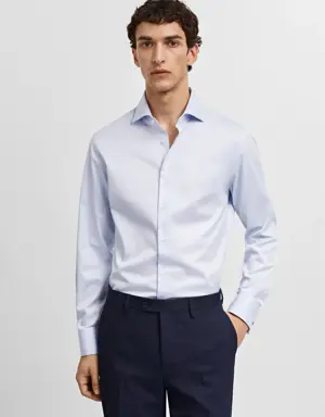 Shirt cufflinks slim fit twill fabric suit