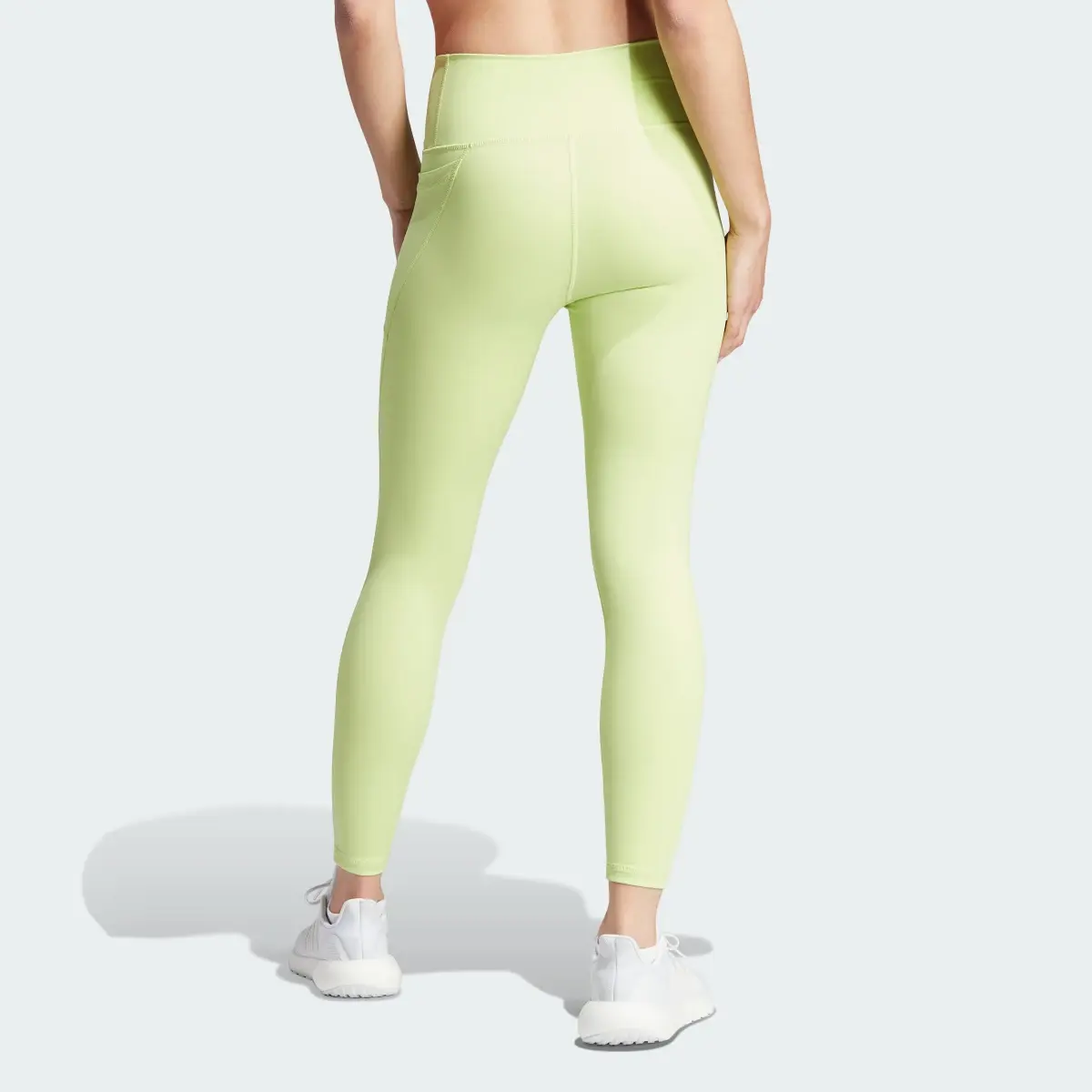 Adidas Optime Stash Pocket High-Waisted 7/8 Leggings. 2