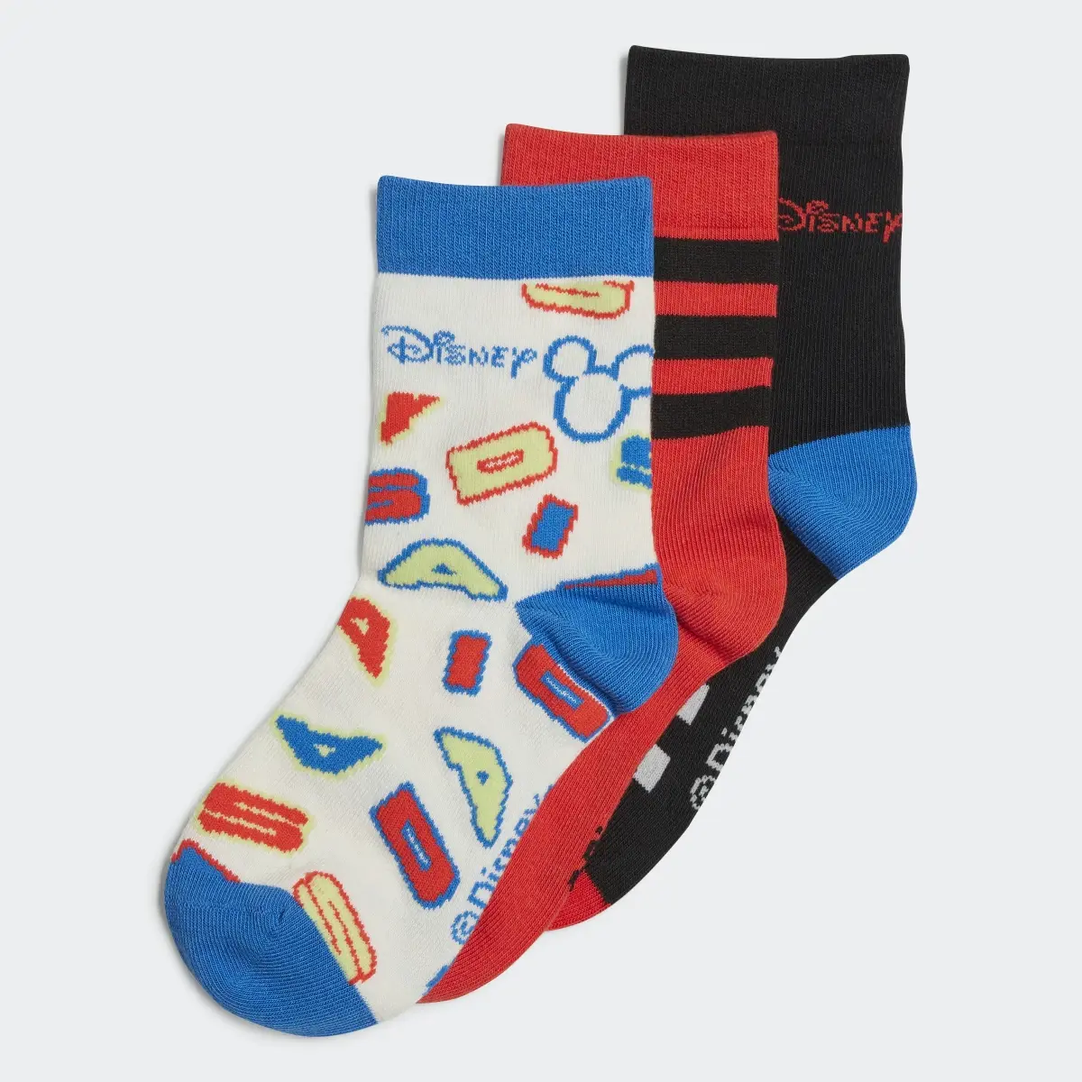 Adidas x Disney Mickey Mouse Crew Socks 3 Pairs Kids. 2