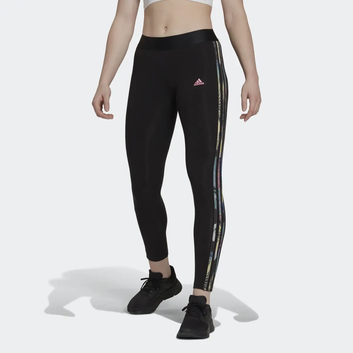 Adidas LOUNGEWEAR Essentials 3-Stripes Leggings. 1