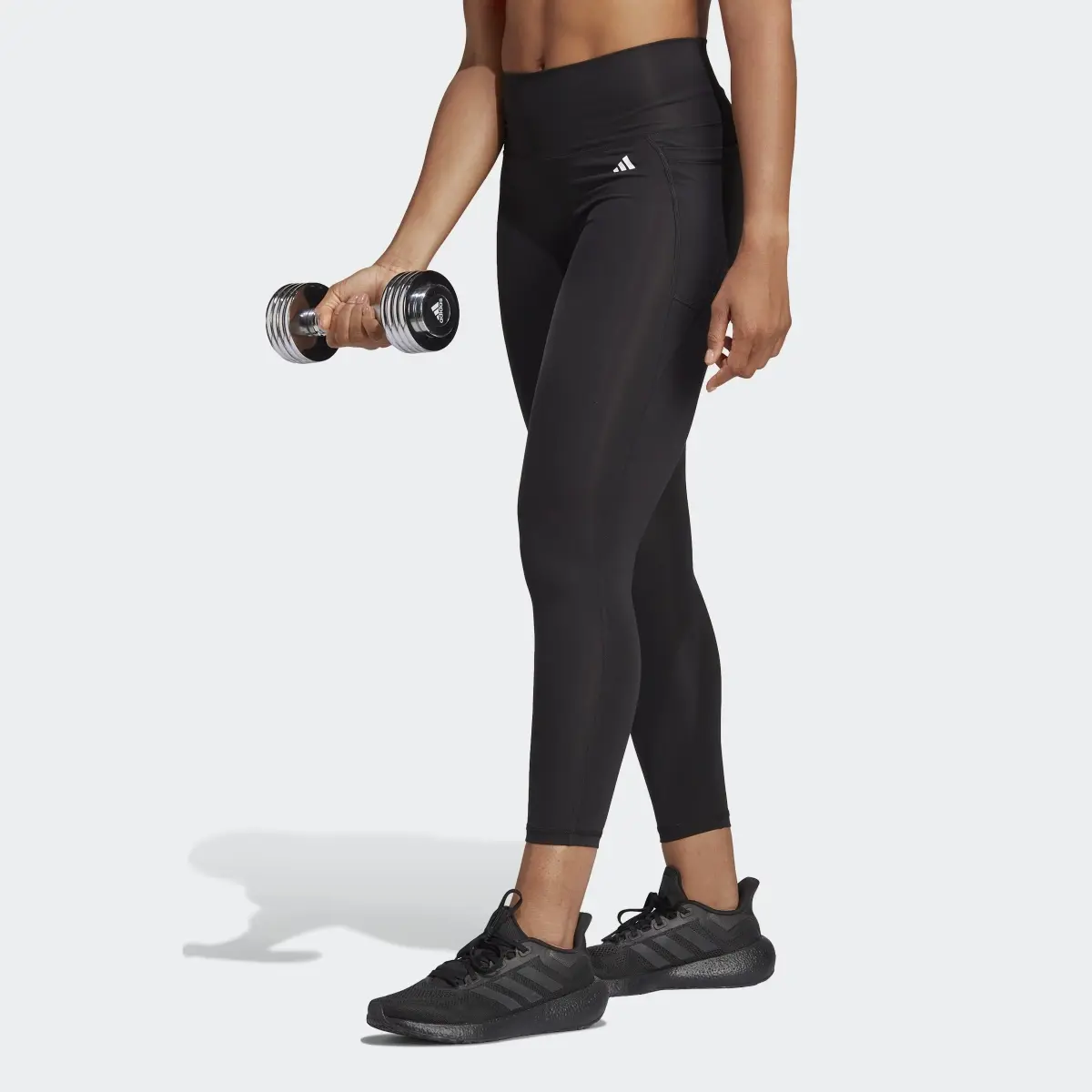 Adidas Legging 7/8 taille haute avec poche de rangement Optime. 1