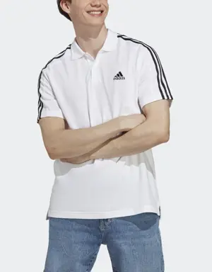 Essentials Piqué Embroidered Small Logo 3-Stripes Polo Shirt