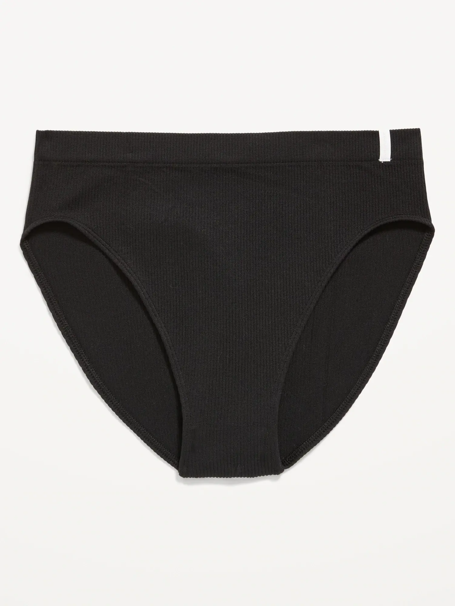 Old Navy High-Waisted French-Cut Seamless Rib-Knit Bikini Underwear for Women black. 1 Old Navy High-Waisted French-Cut Seamless Rib-Knit Bikini Underwear for Women black. 1