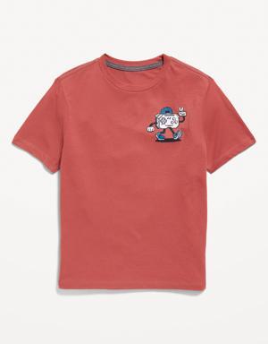 Graphic Crew-Neck T-Shirt for Boys pink