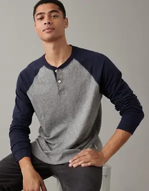 Legend Dual-Layer Long-Sleeve Henley T-Shirt