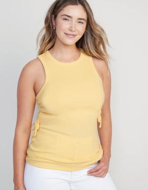 Old Navy Maternity EveryWear Sleeveless Tie-Side Nursing Top yellow