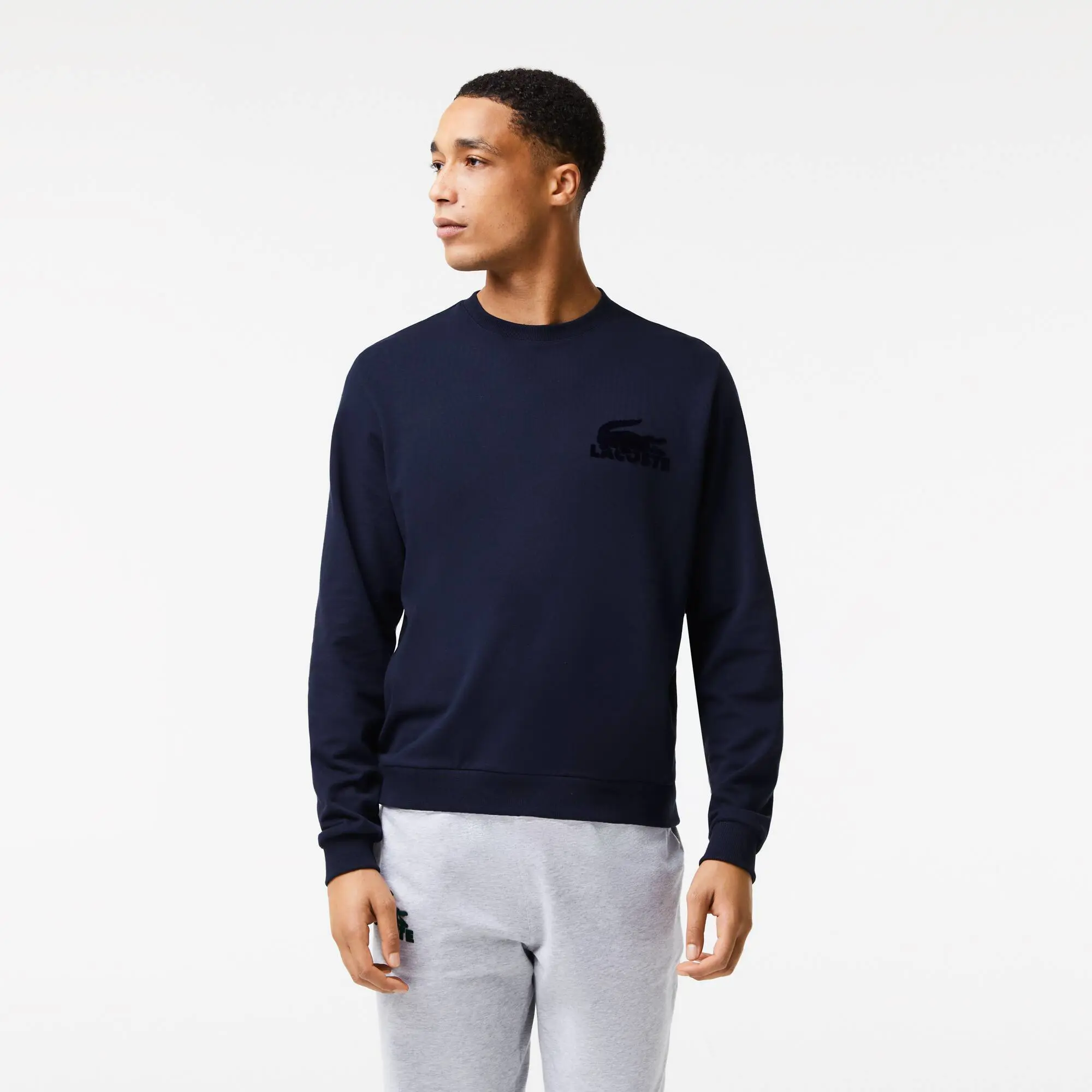 Lacoste Men's Cotton Fleece Indoor Sweatshirt. 1