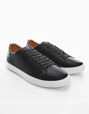 Noncolored leather sneakers