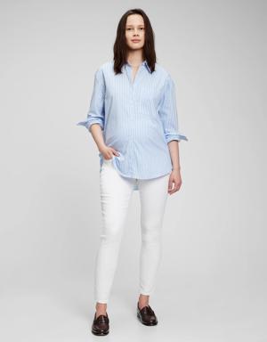 Maternity Full Panel Skinny Jeans white